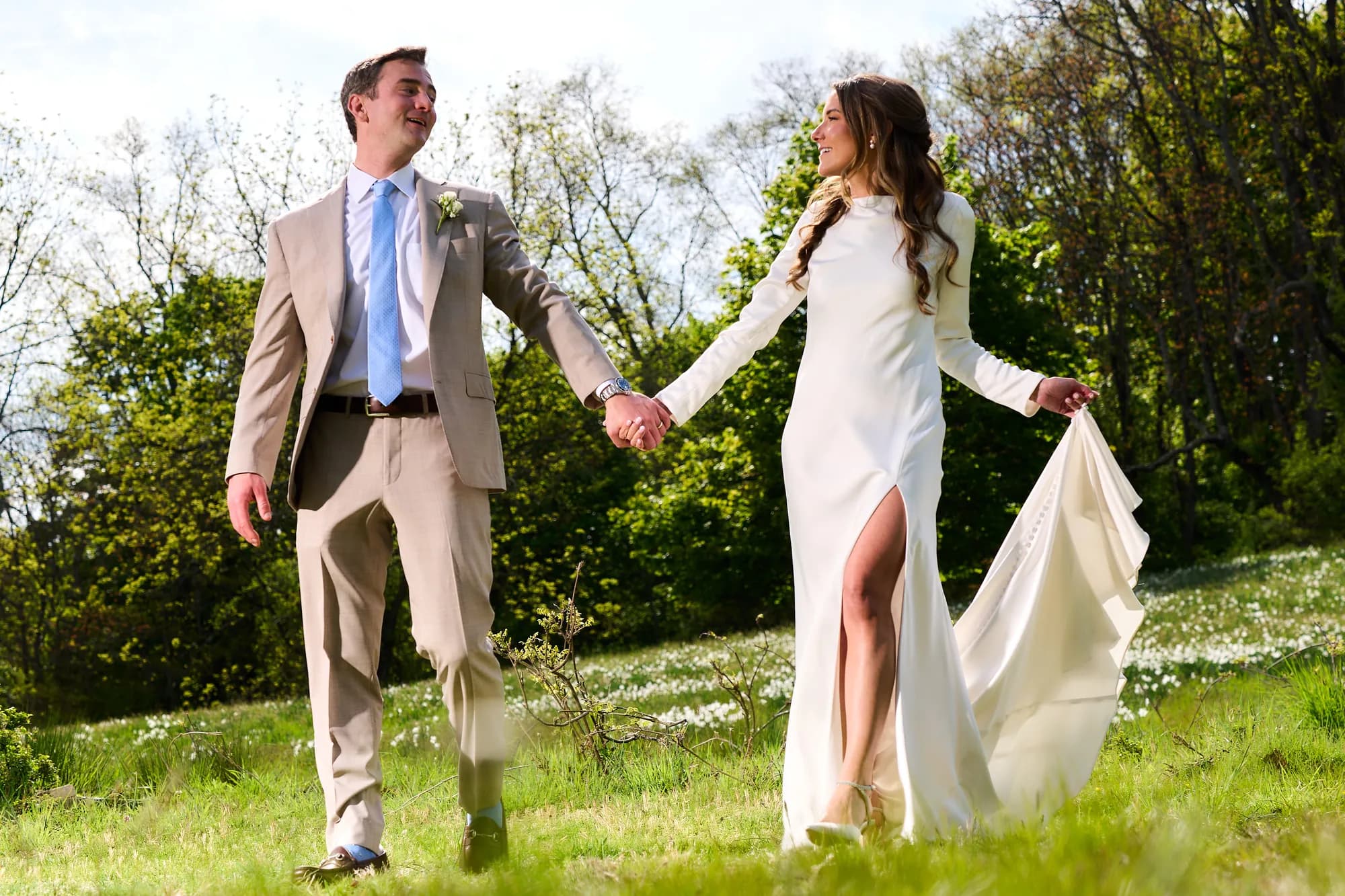 Nassau County wedding, golden hour