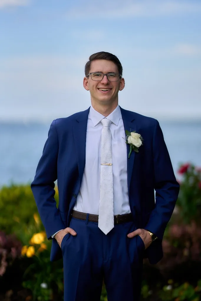 Claudio's Waterfront, Greenport, Bride and groom portrait on the waterfront lawn at the Riviera Waterfront Mansion